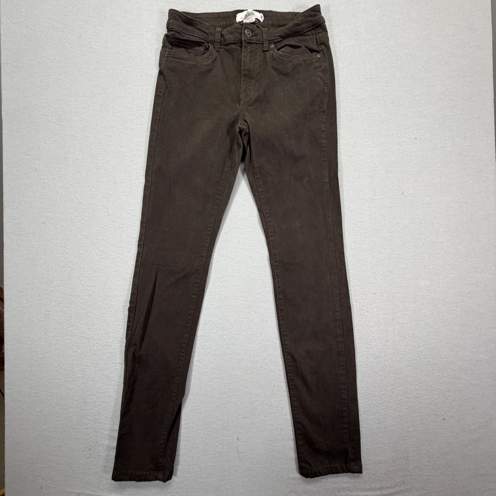 L.O.G.G. H&M Slim Fit Pants Womens Size 8 Good Brown Stretch Cotton Viscose